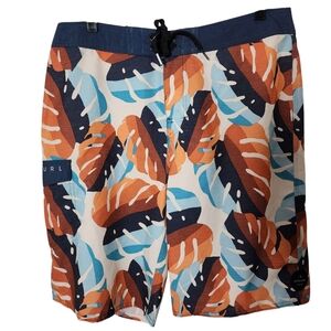 Rip Curl Board Shorts Mens Size 33 Swim Wear Surfer Skater‎ Blue Orange
